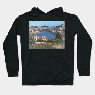 Louís1 Bridge Porto as  Digital Art Hoodie